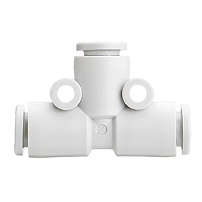 SMC KQ2 Series Union Tee, Push In 1/2 in, Tube-to-Tube Connection Style, KQ2T13-00A