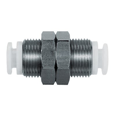 SMC KG Series Bulkhead Union, 6 mm to 6 mm, Tube-to-Tube Connection Style, 10-KGE06-00