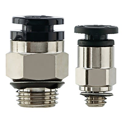 SMC KA Series One-touch Fitting, 3.2 mm to M5, Threaded-to-Tube Connection Style, KAH23-M5