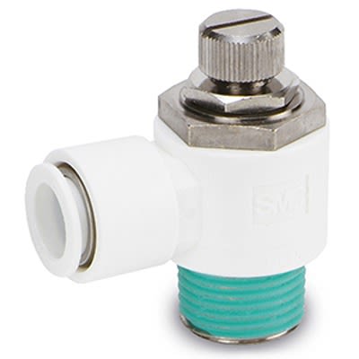 SMC AS2 Series Threaded Pneumatic Silencer & Exhaust Restrictor Function Fitting, R 1/8 Inlet Port, 6mm Tube Inlet