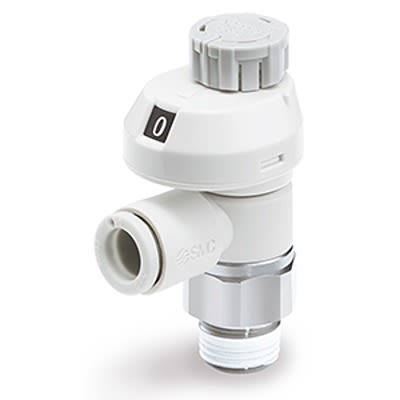 SMC AS2 Series Threaded Pneumatic Silencer & Exhaust Restrictor Function Fitting, R 1/4 Inlet Port, 4mm Tube Inlet