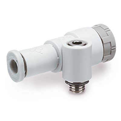 SMC JAS Series Threaded Pneumatic Silencer & Exhaust Restrictor Function Fitting, M5 Inlet Port, 4mm Tube Inlet Port,