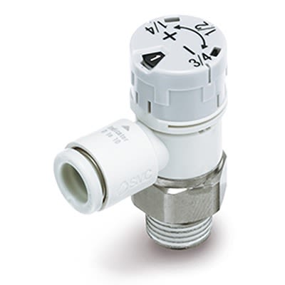 SMC AS1 Series Threaded Pneumatic Silencer & Exhaust Restrictor Function Fitting, M5 Inlet Port, 4mm Tube Inlet Port,