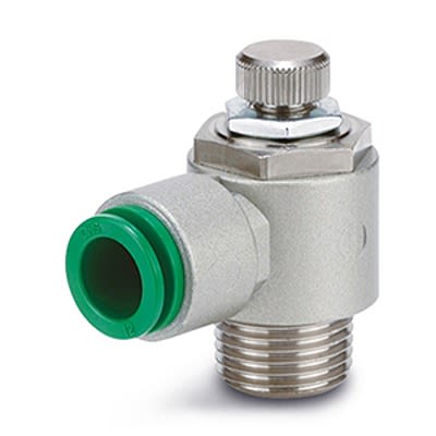 SMC AS1 Series Threaded Pneumatic Silencer & Exhaust Restrictor Function Fitting, M5 Inlet Port, 4mm Tube Inlet Port,