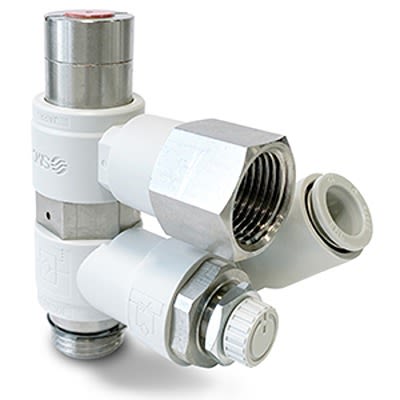 SMC ASP Series Threaded Pneumatic Silencer & Exhaust Restrictor Function Fitting, 3/8 in Male Inlet Port, 12mm Tube