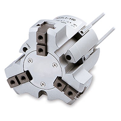 SMC 3 Finger Double Action Pneumatic Gripper, MHSL3-80D, Parallel Gripping Type