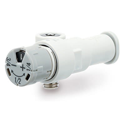 SMC JAS-S Series Threaded Speed Controller, M5 x 0.8 Male Inlet Port x 4mm Tube Outlet Port, JAS-SLEA04-M5