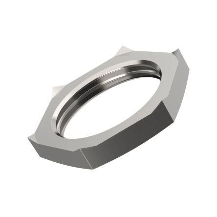 Lapp Nickel Nickel Plated Brass Cable Gland Locknut, M16 x 1.5mm Thread
