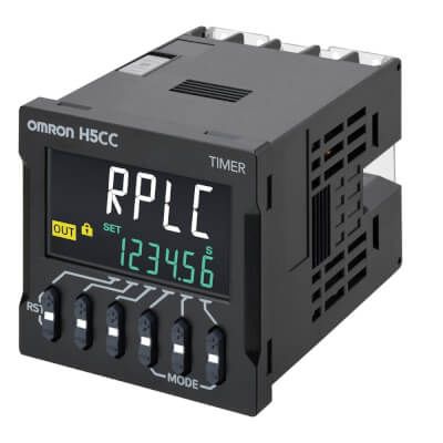 Omron H5CC Series Flush Mount Timer Relay, 100 → 240V, 0.001s → 999999h, 2-Function