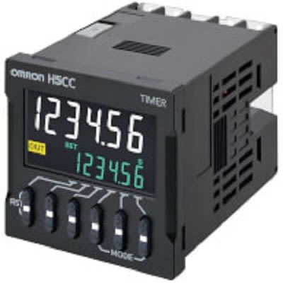Omron H5CC Series Flush Mount Timer Relay, 100 → 240V, 0.001s → 999999h, 2-Function
