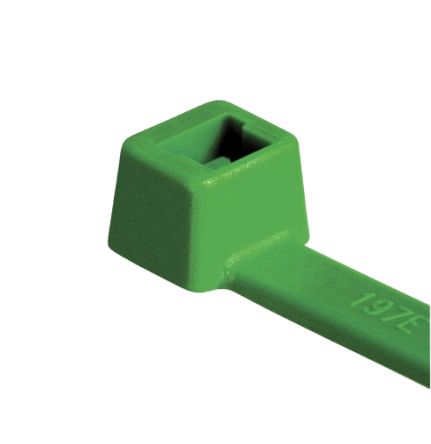 HellermannTyton Cable Tie,, 150mm x 3.5 mm, Green Polyamide 6.6 (PA66), Pk-100