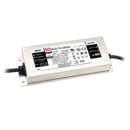 MEAN WELL LED Driver, 61V Output, 75W Output, 1.4A Output, Constant Current