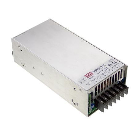 MEAN WELL Switching Power Supply, HRP-600-12, 12V, 53A, 600W, 120 → 370V dc Input Voltage