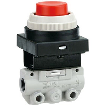 SMC Manual 5 Port (Twist Selector 3 Position Only) Pneumatic Control Valve VM Series, M5, 5mm, VM153-M5-35BA