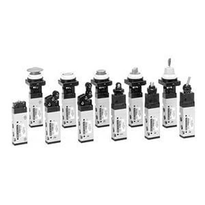 SMC Roller Lever 5 Port Mechanical Valve Mechanical Valve VZM400 Series, Rc 1/8, 1/8in, VZM450-01-01S