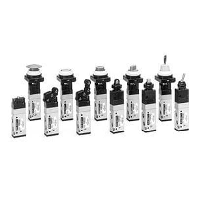 SMC Key Selector 5 Port Mechanical Valve Mechanical Valve EVZM500 Series, G 1/8, 1/8in, EVZM550-F01-36