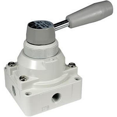 SMC Manual 3 Position Closed Center Pneumatic Control Valve VHK Series, Rc 1/2, 1/2in, VH400-04