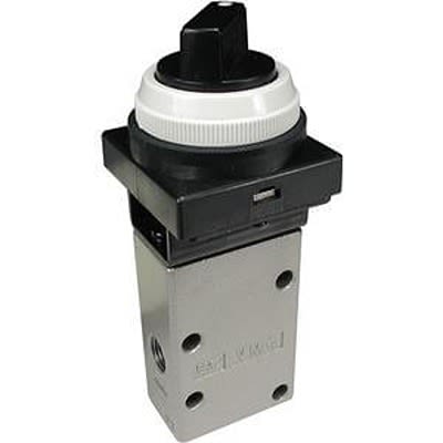 SMC Twist Selector (2 Position) 3 Port Mechanical Valve Mechanical Valve EVM400 Series, G 1/8, 1/8in, EVM430-F01-34R