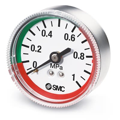 SMC R 1/4 Analogue Pressure Gauge 1mPa Panel 51.4mm Outside Diameter