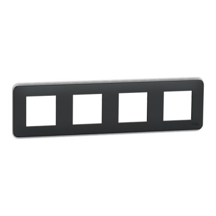 Schneider Electric Anthracite 4 Gang Cover Plate