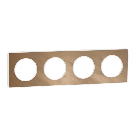 Schneider Electric Bronze 4 Gang Cover Plate