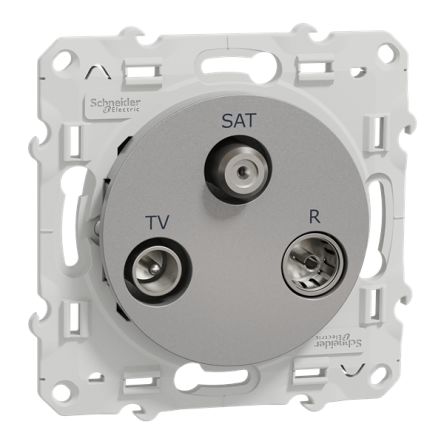 Schneider Electric S530 Grey, White Plug Socket