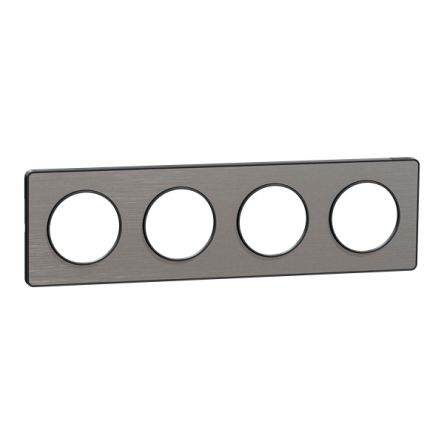Schneider Electric Anthracite 4 Gang Cover Plate