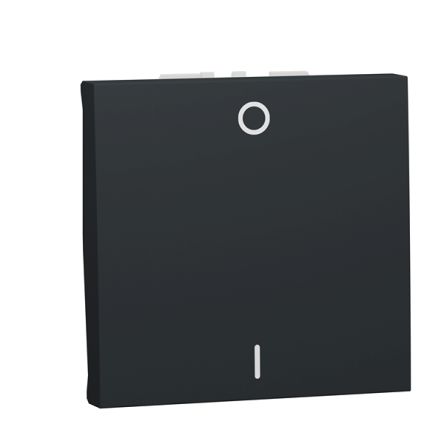 Schneider Electric Anthracite Rocker Light Switch, 1 Way, 1 Gang, Unica