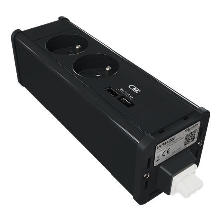 Schneider Electric 4 Socket USB A Extension Lead Open Reel, 250 V, IP44