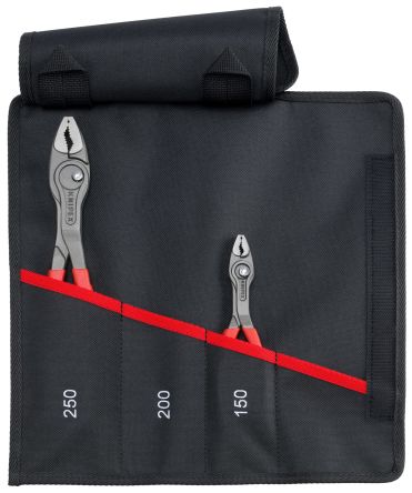 Knipex TwinGrip 2-Piece Gripping Pliers, 330 mm Overall, Pointed, Straight Tip