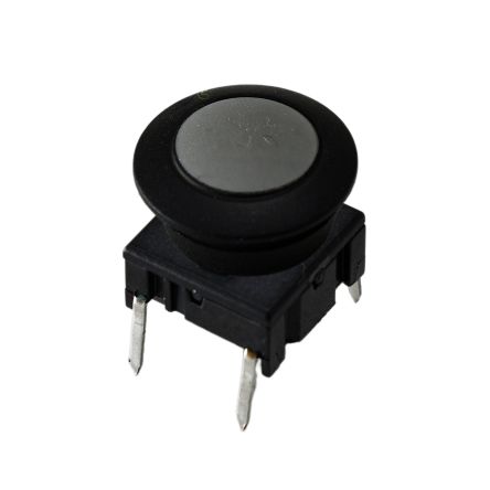 MEC IP67 Black, Grey Round Button Tactile Switch, SPST 12mm Through Hole