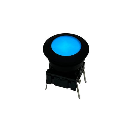 MEC IP67 Black, White Round Button Tactile Switch, SPST Through Hole