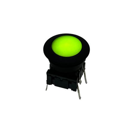 MEC IP67 Black, White Round Button Tactile Switch, SPST Through Hole