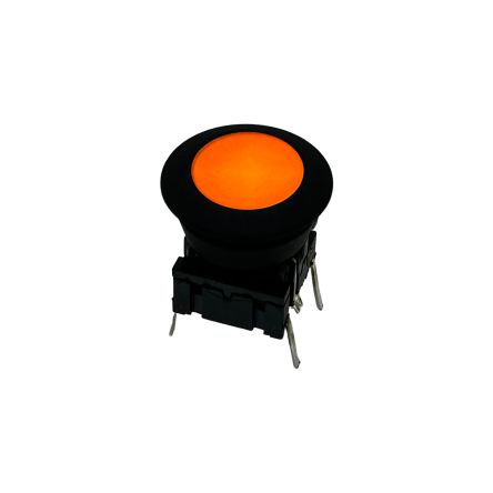 MEC IP67 Black, White Round Button Tactile Switch, SPST Through Hole