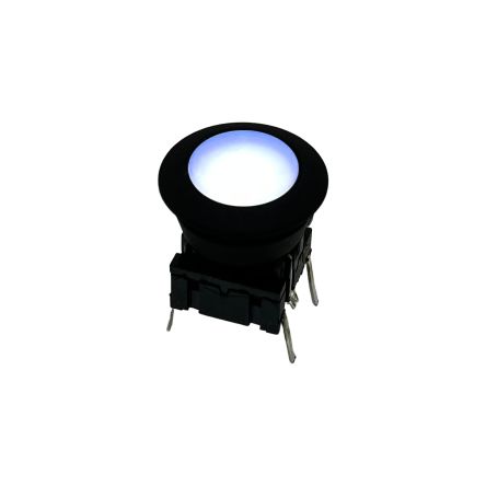 MEC IP67 Black, White Round Button Tactile Switch, SPST Through Hole