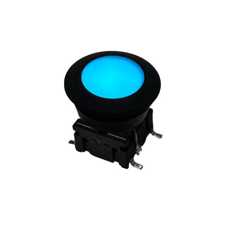 MEC IP67 Black, White Round Button Tactile Switch, SPST Surface Mount