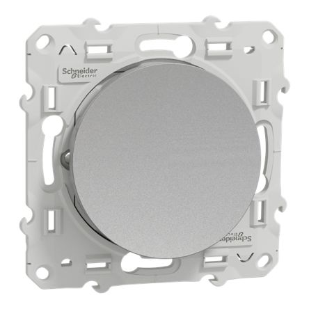 Schneider Electric Grey Rocker Light Switch, 2 Way, 1 Gang, Odace