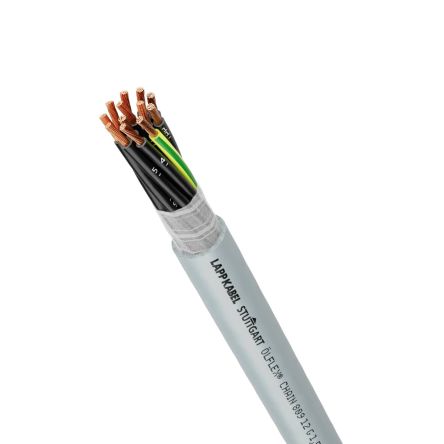 Lapp Olflex Chain 809 Control Cable, 3 Cores, 1.5 mm², Unscreened, Grey PVC Sheath, 16 AWG