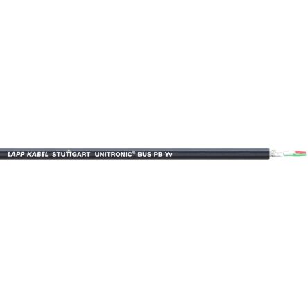 Lapp UNITRONIC BUS Series Bus Cable, 2 Cores, Screened, Aluminium Foil, Tinned Copper Braid Shield, PROFIBUS Cable