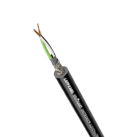 Lapp UNITRONIC Series Data Cable, 4 Cores, 0.5 mm², Screened, 20 AWG, Copper Braid Shield, Unitronic Li2YCY Cable