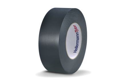 HellermannTyton Black PVC Electrical Insulation Tape, 38mm x 33m