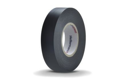 HellermannTyton Black PVC Electrical Insulation Tape, 19mm x 20m