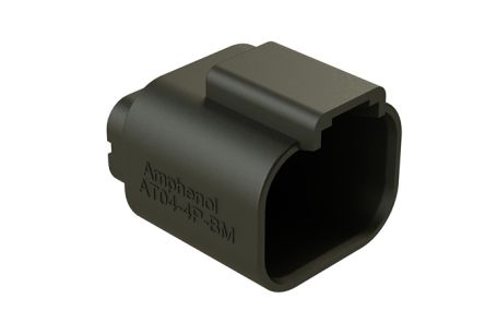 Amphenol Industrial, AT04 Automotive Connector Socket Black Through Hole 4 Way, Solder Termination AT04-4P-BM03
