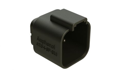Amphenol Industrial, AT04 Automotive Connector Socket Black Through Hole 6 Way, Solder Termination AT04-6P-BM04