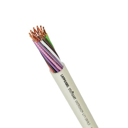 Lapp UNITRONIC LiYY Control Cable, 12 Cores, 0.75 mm², Unscreened, 50m, Grey PVC Sheath, 18 AWG