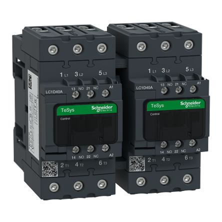 Schneider Electric TeSys TeSyS D Contactor, 115 V ac Coil, 3-Pole, 40, 1 NC + 1 NO