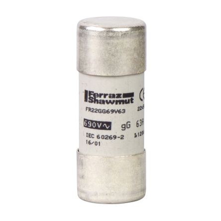 Schneider Electric 20A Cartridge Fuses, 22.2 x 58mm