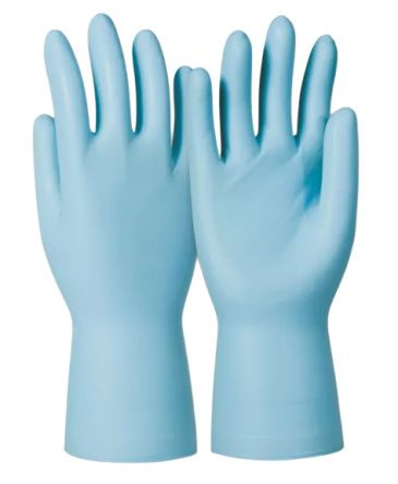 Honeywell Safety Dermatril P 743 Blue Powder-Free Nitrile Disposable Gloves, Size 9, 50Gloves per Pack
