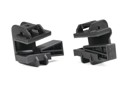 HellermannTyton Black Cable Clamp 28.6 mm x 46.2mm, 7.9mm Max. Cable Tie Width