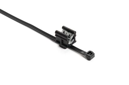 HellermannTyton Cable Tie, 150mm x 4.6 mm, Black Nylon, Pk-500units